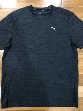 Puma Mens Black Short Sleeve Performance T-Shirt Size Large